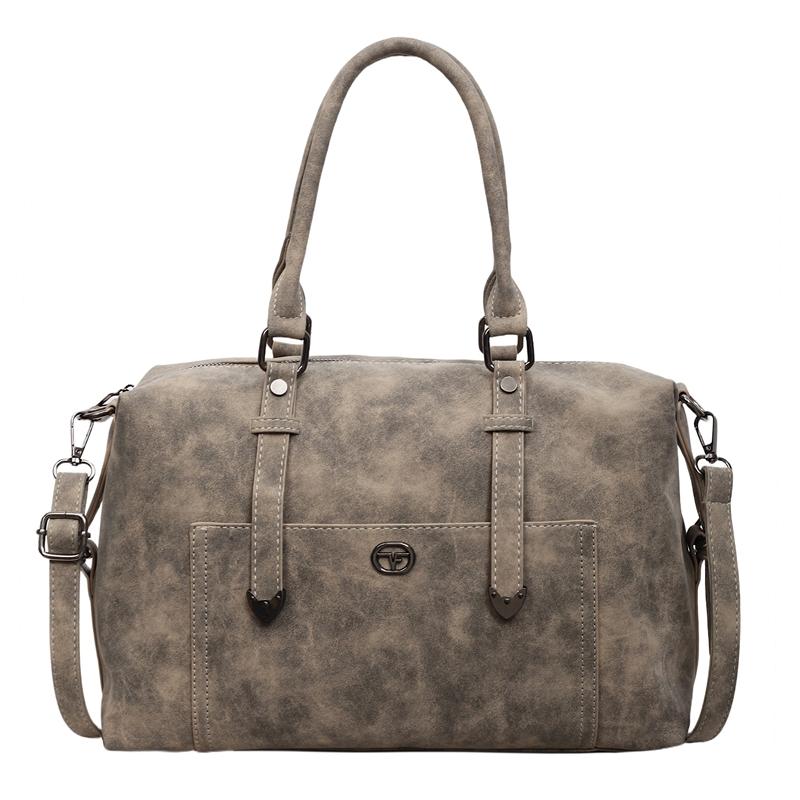 Retro Washed Faux Leather Bost Bag - Women's Casual Top-handle Handbag, Detachable Strap Crossbody Tote for Daily Use