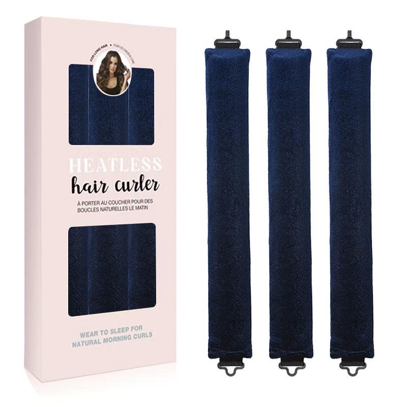 Exclusive 3-Piece No-Heat Curling Iron Set - U-Shaped Sleep Waves In Color Box Packaging