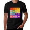 Doughnuts Galore Rainbow Square Print Tshirt Durable Work Wear Tshirt