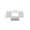 4Pcs Stainless Steel T-Shape Door Strike Plate Set for Interior Doors Door Latch Reinforcement Security Enhancement Modern Sleek