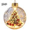 Personalisierte Weihnachtsgeschenkideen Beleuchtete Kugeln, 3D-Miniatur-Szene zum Aufhängen mit warmem LED-Licht, Einzigartige Souvenir-Geschenke, Klares Acryl