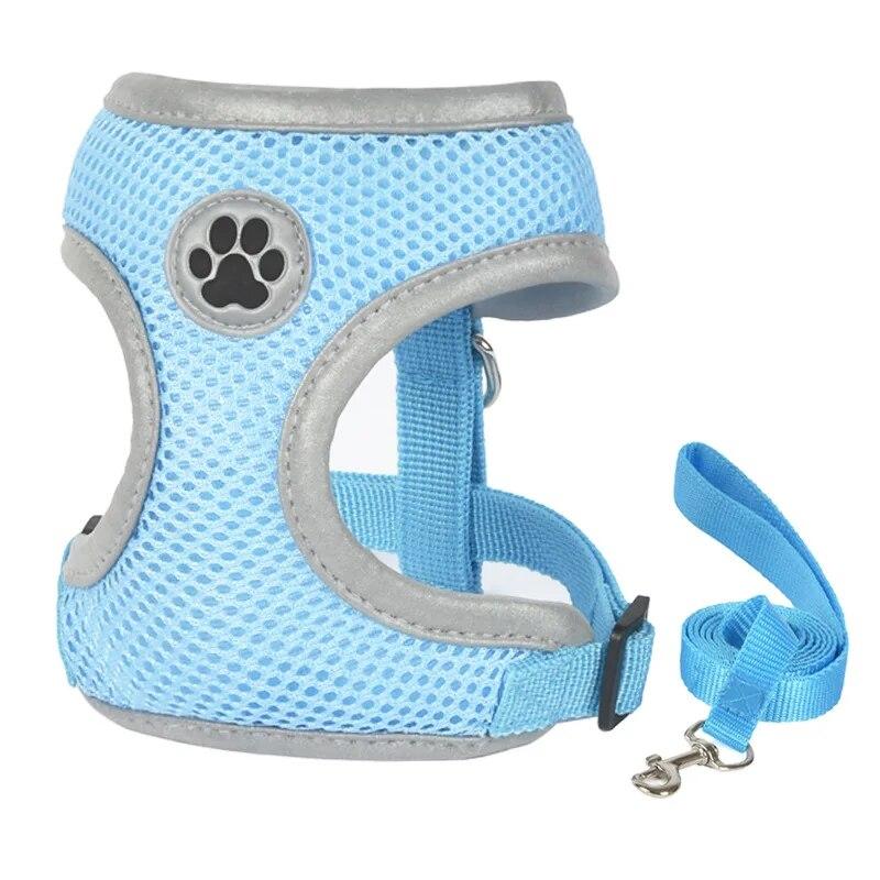 Cat Harness Leash Set Reflective Puppy Pet Walking Lead Leash Escape Proof Kitten Harness For Cats Small Dogs Cat Accessories