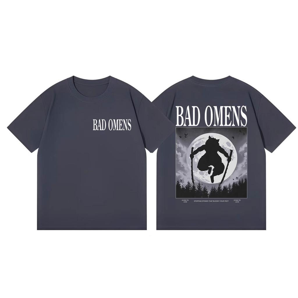 Rock Band Bad Omens Merch Tshirts Men Women High Street Fashion Trend Short Sleeve T Shirt Summer Casual Loose Cotton Tshirt