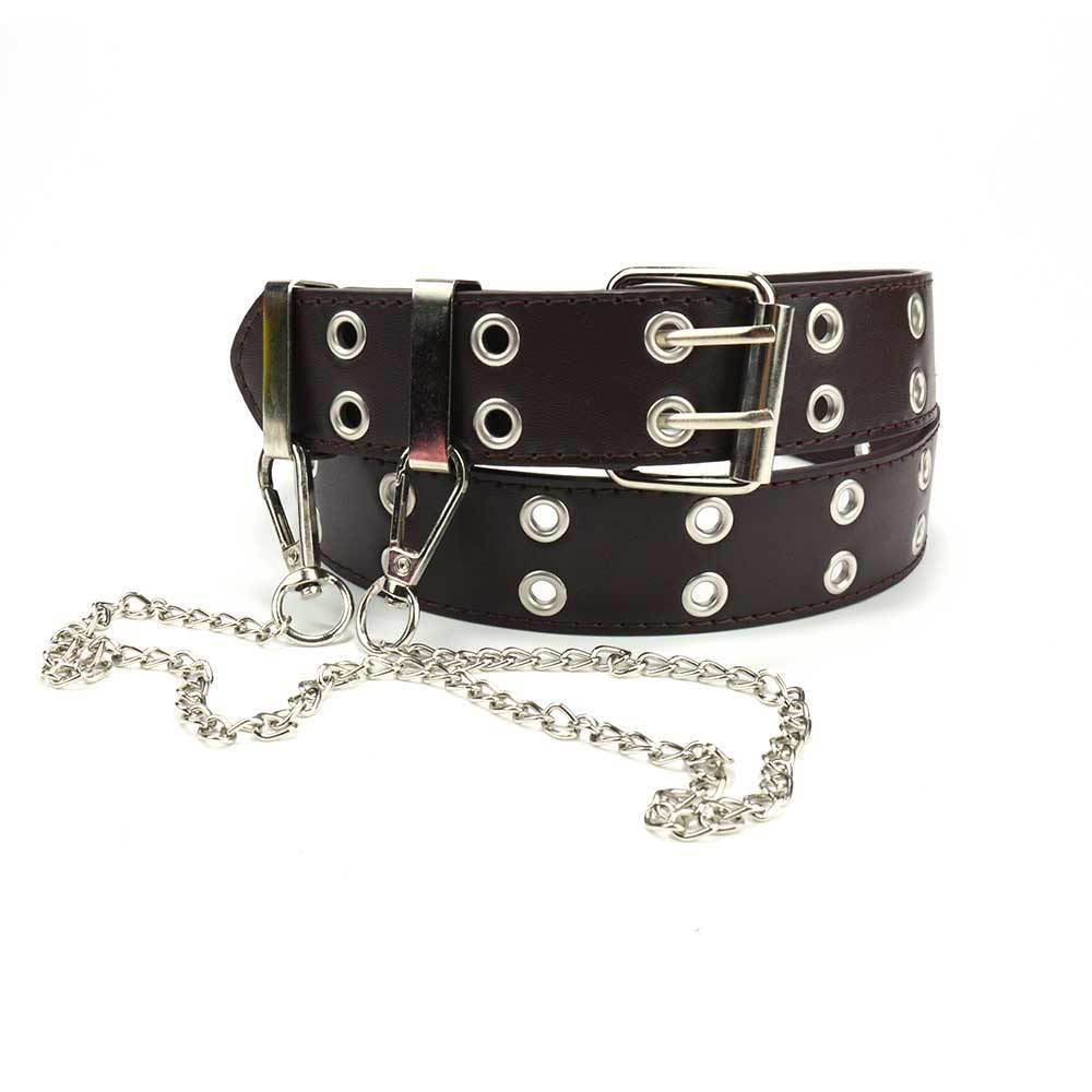 Punk Belt Women'S Decorative Chain Jeans Belt Double Gas Eye Corns Women'S Belt