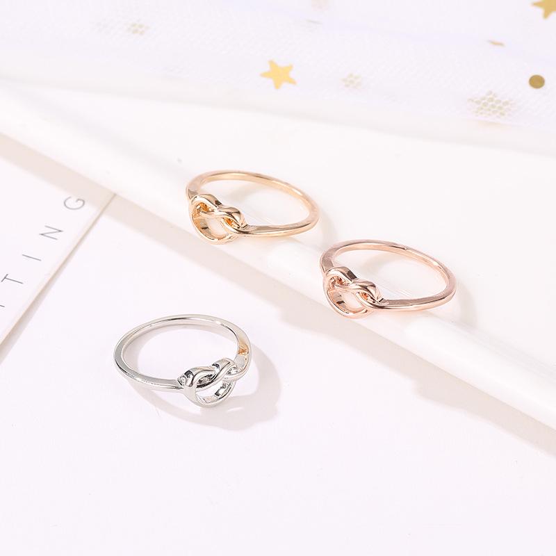 Frauen Mode geknotet Stil Ringe feine paar Liebe Ring Zubehör Gilrs Geschenke