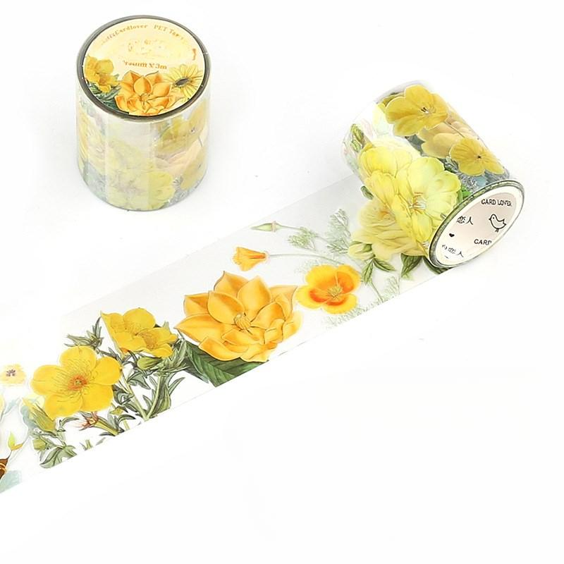 

Васи-лента Желтый Фиолетовый Цветок DIY Декоративная Маскирующая Липкая Клейкая Лента для Скрапбукинга Телефон DIY Украшения