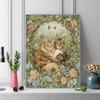 Maine Coon and grassland Pattern  3pcs 100% Round Full Drill 5D DIY Diamond Painting Embroidery Cross Stitch Rhinestone Décor