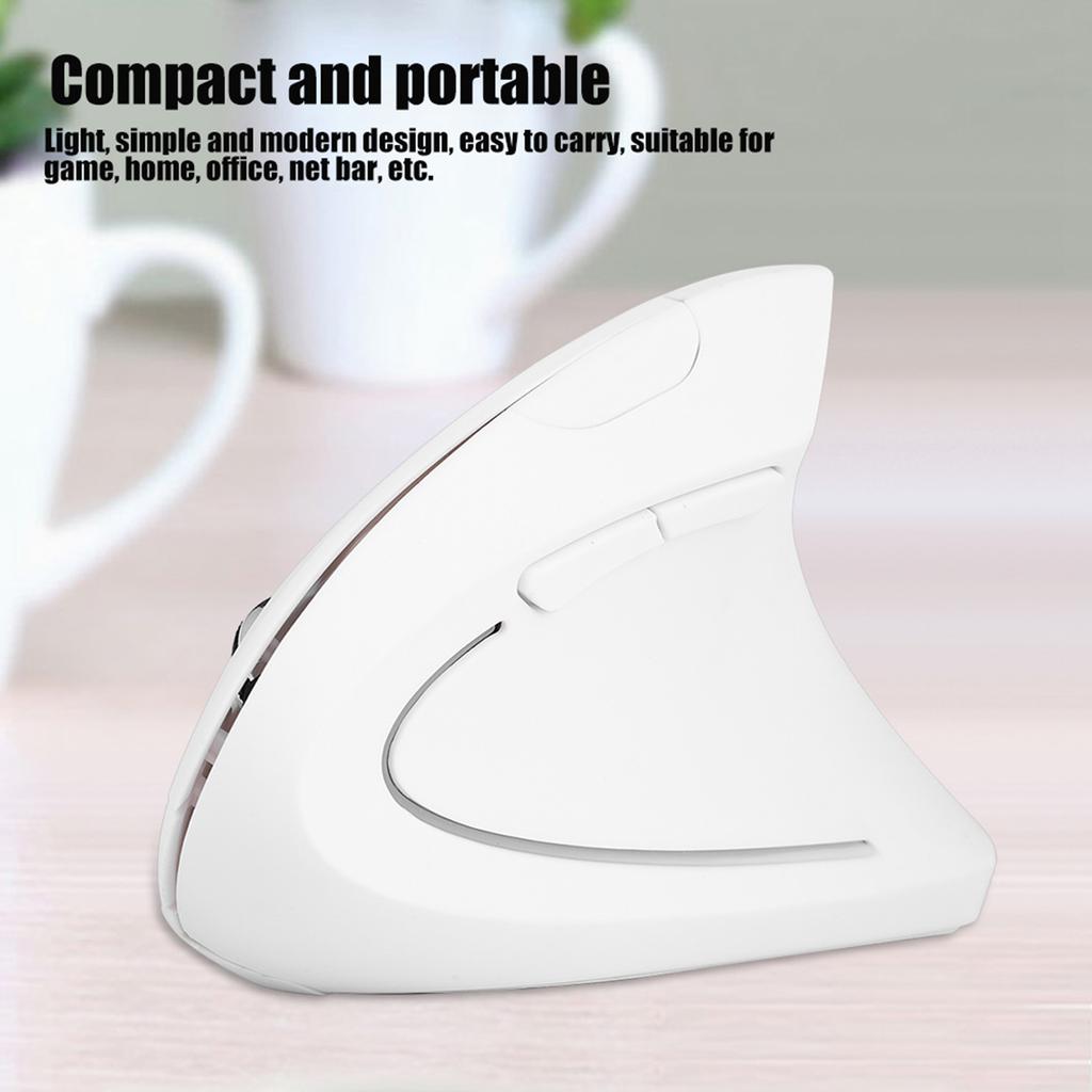 2.4GHz Optical 1600DPI Wireless Ergonomic Vertical Gaming Mouse NOn delay for pc  Laptop Black