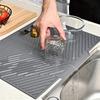 Silicone Wave Drying Mat Non Slip Dish Drainer Pad Heat Resistant Foldable Kitchen Table Placemat for Countertop Insulation
