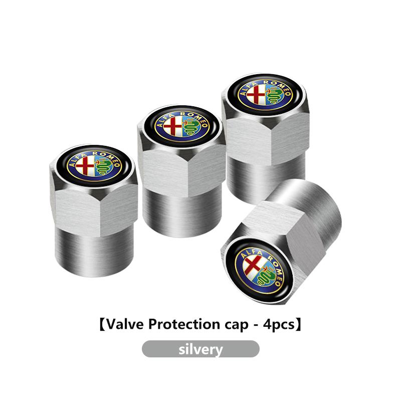 Für Alfa Romeo 4 Stück Auto Reifenventil Ventilkappe Ventilschaftkappe Abzeichen Zubehör Für Alfa Romeo 159 Giulietta 156 147 Giulia Mito GT S