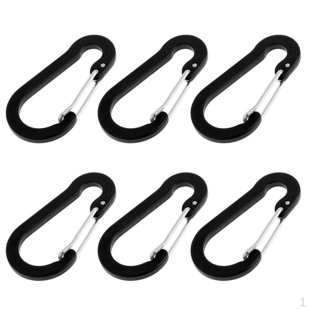 Mini Aluminum Carabiner Keychain Clip Spring Snap Hook Key Chain Belt Hanging Buckle