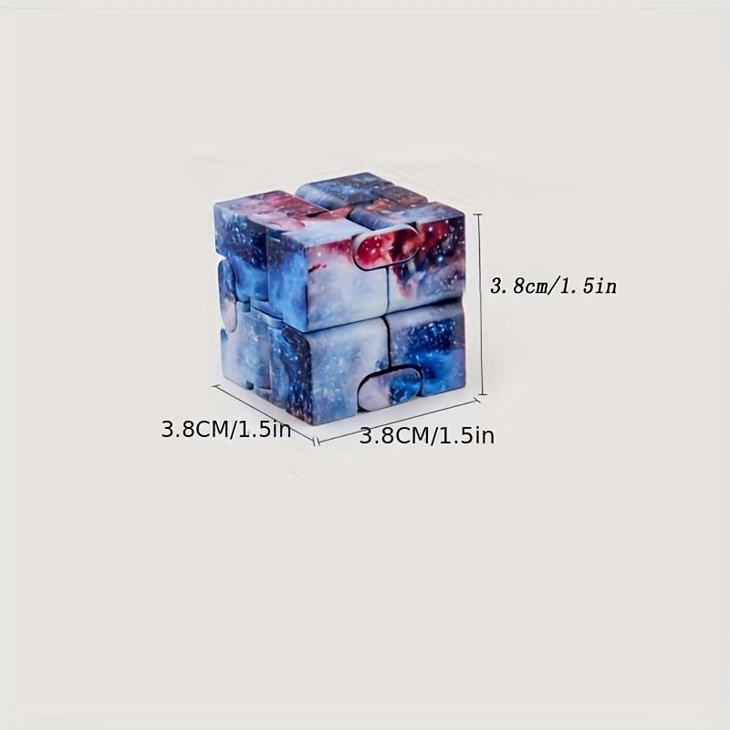 2 - Pack Fun Stress Relief Toys: Metal Fingertip Spinner & Infinite Rubik's Cube - Great for Office, Home & On - the - Go Use