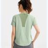 New summer loose mesh yoga short sleeved female breathable T shirt  running sports fitness top women