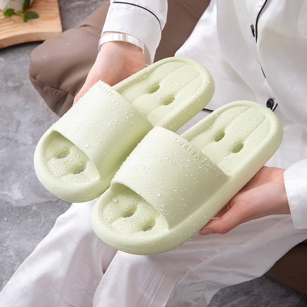 Women's Summer Bathroom Slippers Non- Odor-Resistant Leakage Silent Indoor