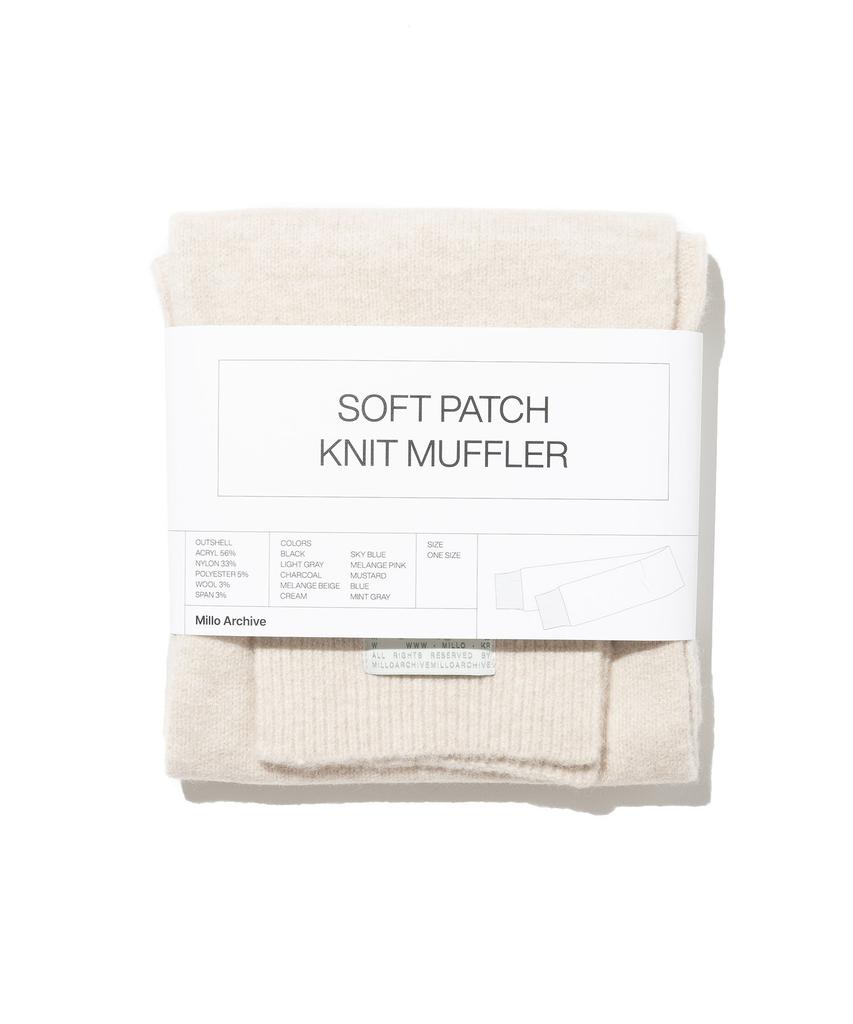 MILLO ARCHIVE Soft Patch Knit Muffler [Cream]