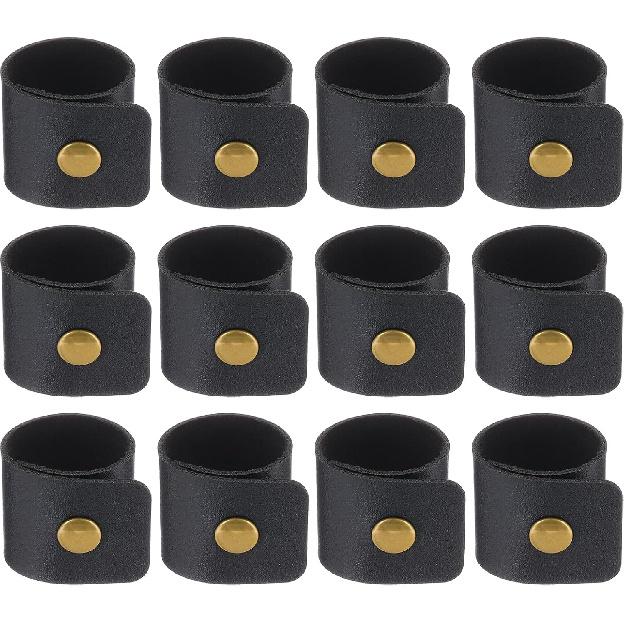 PATIKIL Napkin Rings, 12 Pcs Leather Napkin Rings Rustic Holder for Table Decor Thanksgiving Farmhouse Wedding Fall Banquets Dinner Party Ornaments