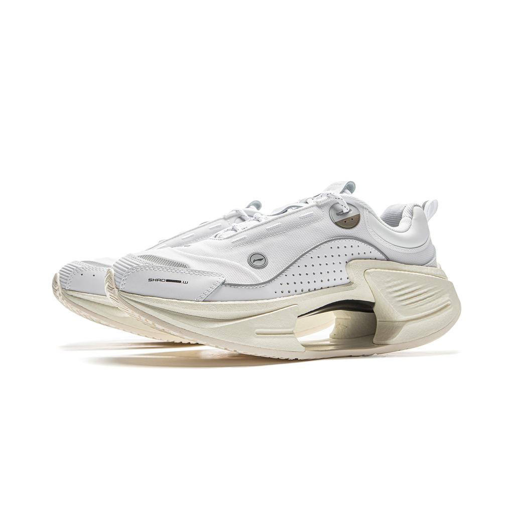 Li Ning Absolute Shadow CRC 2.0 Reflective Trend Sports Shock Absorption Rebound Low Top Running Shoes Men sneaker Standard-White AZGV035-1