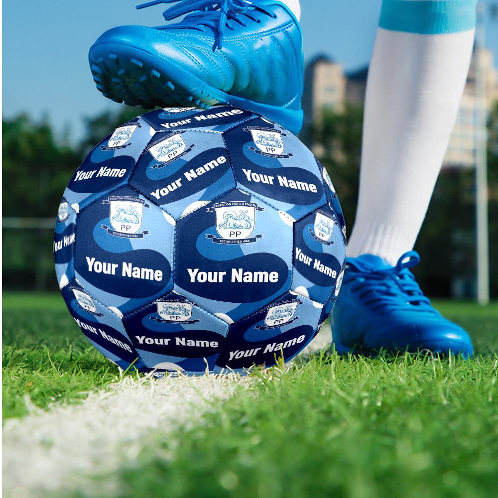 Preston North End Fashion Size 5 Football Wearproof Non‑Slip Soccer Ball For Sports Training Entertainment Use