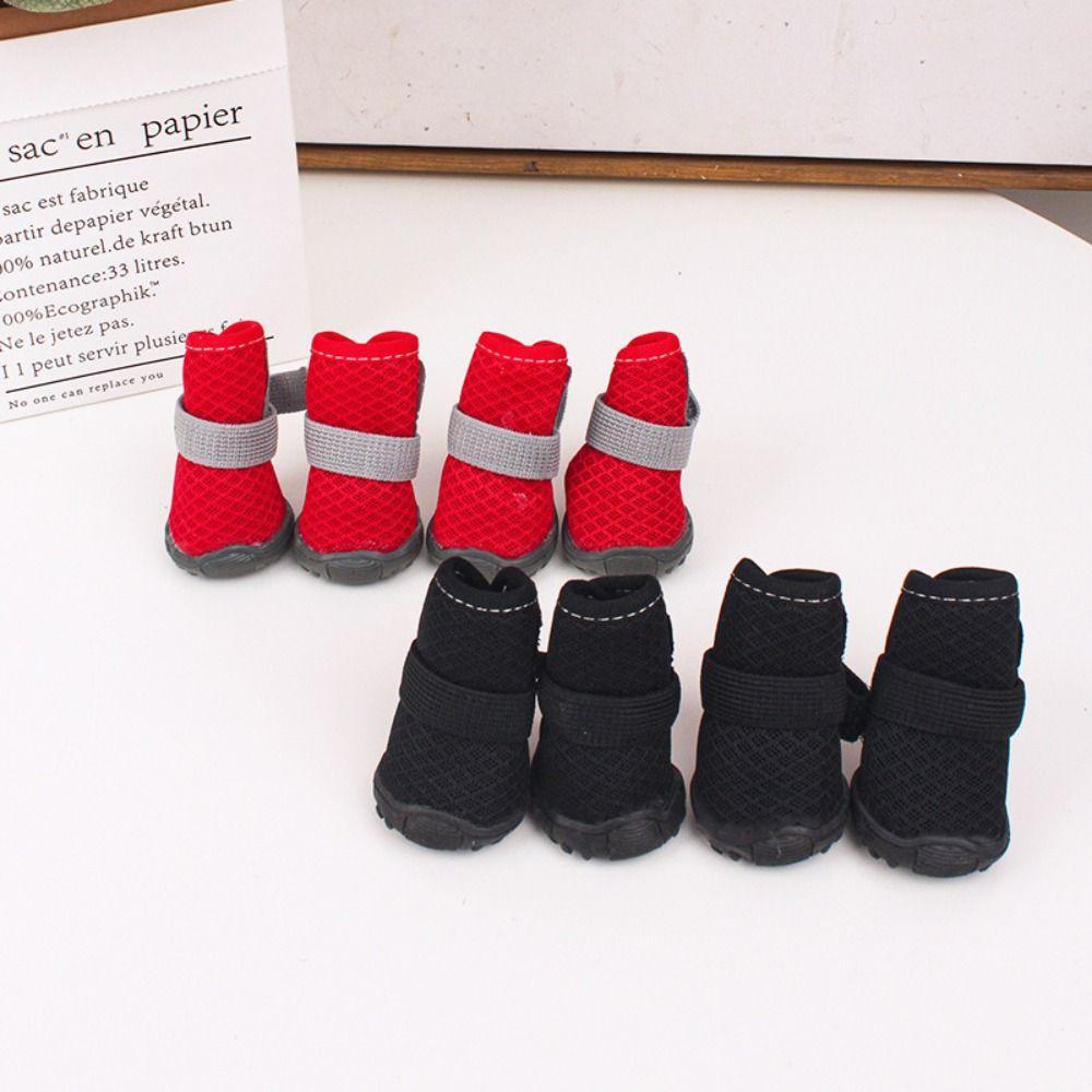 Breathable Dog Shoes Wear-resistant Pet Foot Covers Mesh Dog Boots for Small Dogs