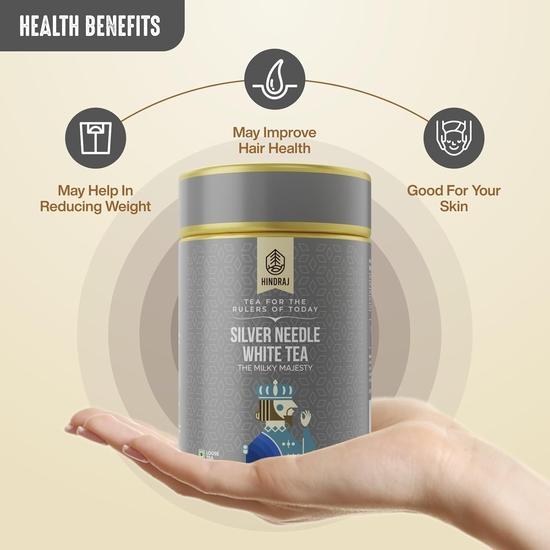 Hindraj The Milky Majesty Silver Needle White Tea Loose Leaves 25 g Pure & Delicate White Tea, 100% Natural Antioxidant Rich, No Sugar, Low Caffeine