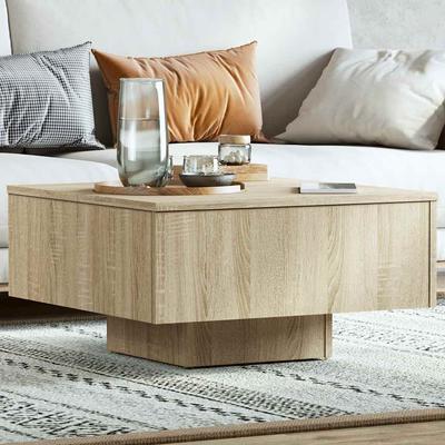 Vidaxl Coffee Table, Sonoma Oak 60X60X31.5 Cm Wood-Based Material