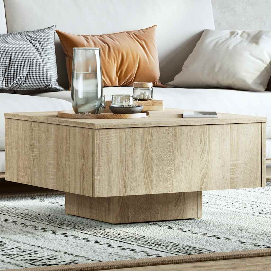 Vidaxl Stolik Kawowy, Dąb Sonoma 60X60X31,5 Cm Materiał Drewnopochodny