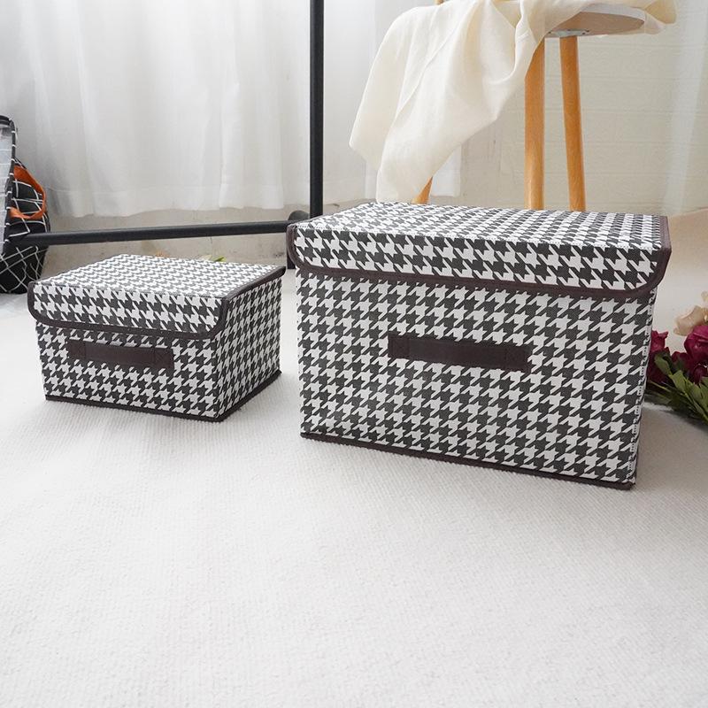 Folding Dustproof Storage Box with Lid for Books and Toys