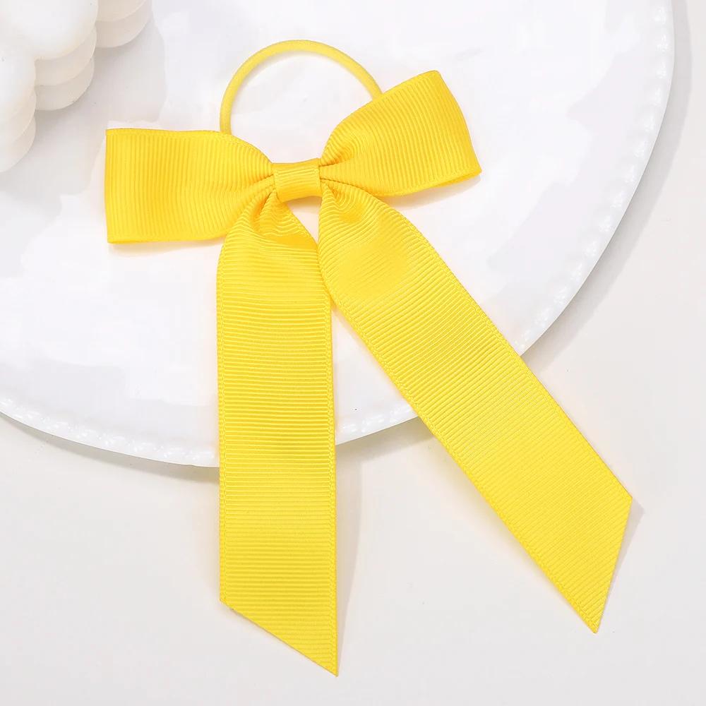 Süße Schleifen-Haarbänder Kleinkind Cheer-Schleife Haargummi Kinder Mode Einfarbig für Mädchen Kinder Party Kopfbedeckung Haaraccessoires