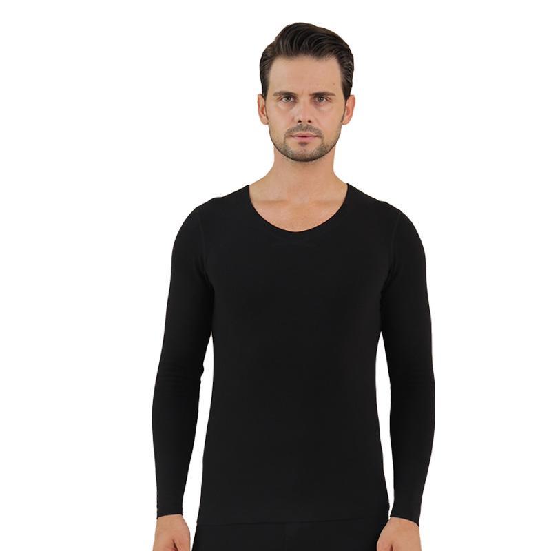 Men's Thermal Velvet Self-Heating Shirt with Antibacterial Mask - Cold-Proof Autumn Wear