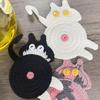 Funny Cat Butt Coasters Playful Knitted Drink Pads Heat-resistant Placements