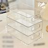 1pc Portable Desktop Storage Box, Transparent Storage Basket For Cosmetic, Stationary, Toiletry, Medicine And Sundries