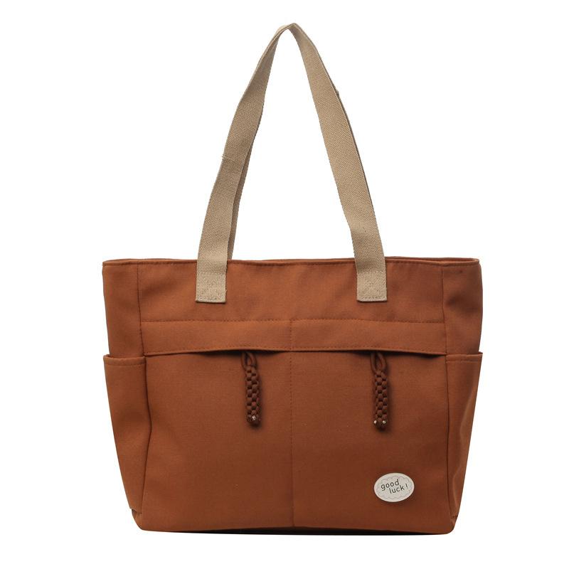 Axelväska med stor kapacitet Kvinnlig resväska Lätt handväska för kvinnor