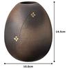 Marui Seito Shigaraki Ware Hechimon Ceramic Vase with Jujube Flower Pattern, Approximately 15.5cm Tall, Made in Japan, Product Number MR-1-5551