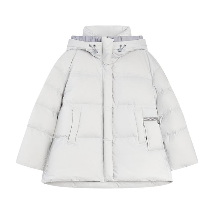 ELLE French Style Casual Versatile Long Sleeve Hooded Warm Puffer Jacket Women Outerwear EY52873