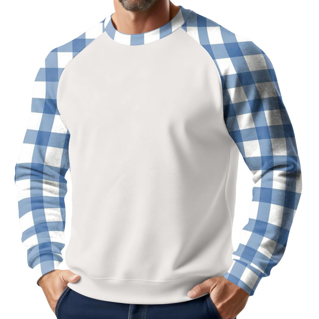 Men's Christmas Raglan Crewneck Fleece Sweatshirt