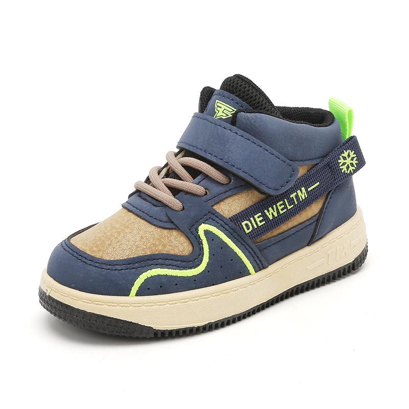 

Детские высокие кроссовки Весна/Осень 2025: Мягкая подошва, повседневная обувь для мальчиков и девочек, идеально подходит для детей от маленького до среднего возраста Size 30, Insole Length 18.5cm