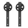 1.83m Single Door Wheel Sliding Barn Wood Door Track Kit Sliding Door Hardware Accessories for