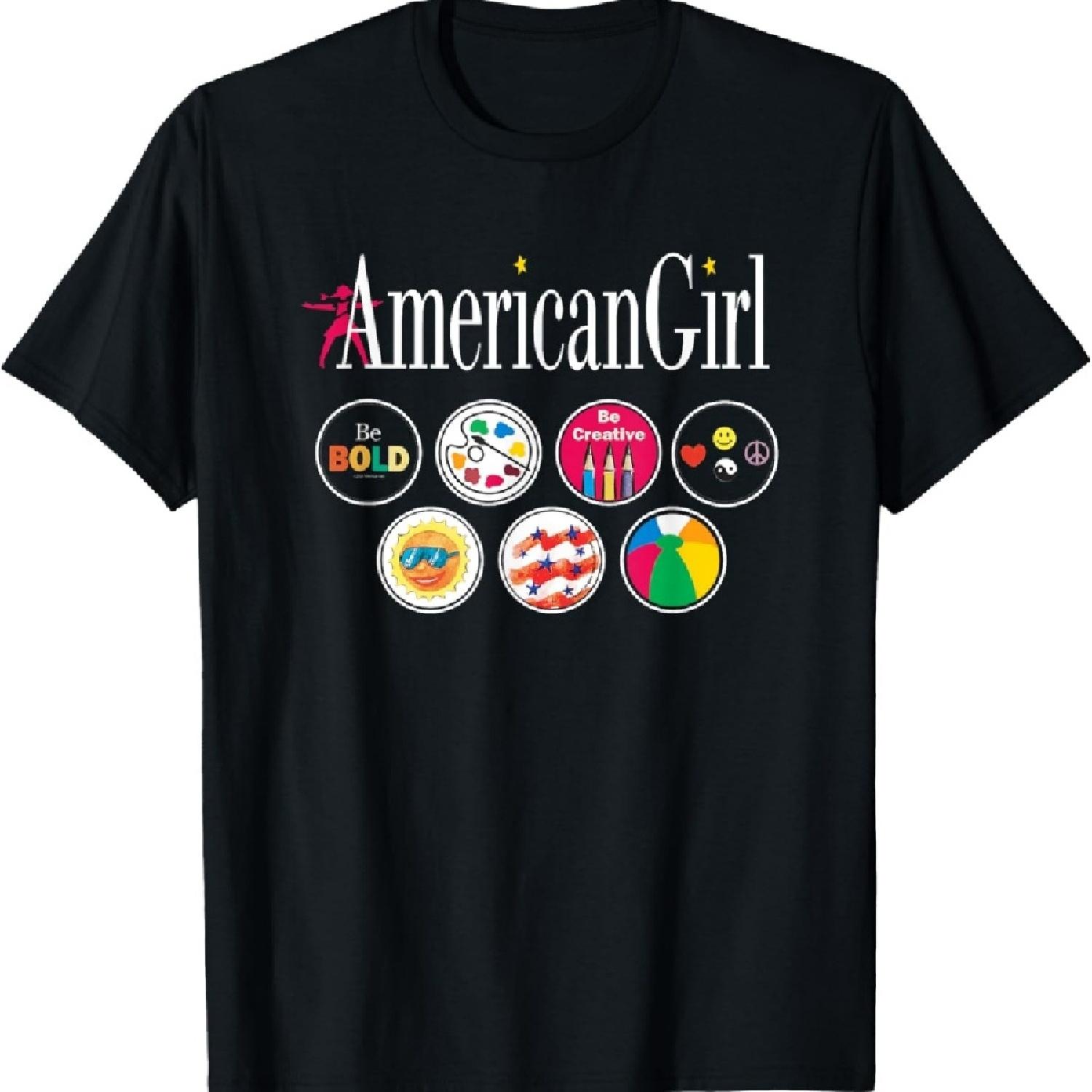 

American Girl - Logo & Grin Pins T-Shirt XXXXXL