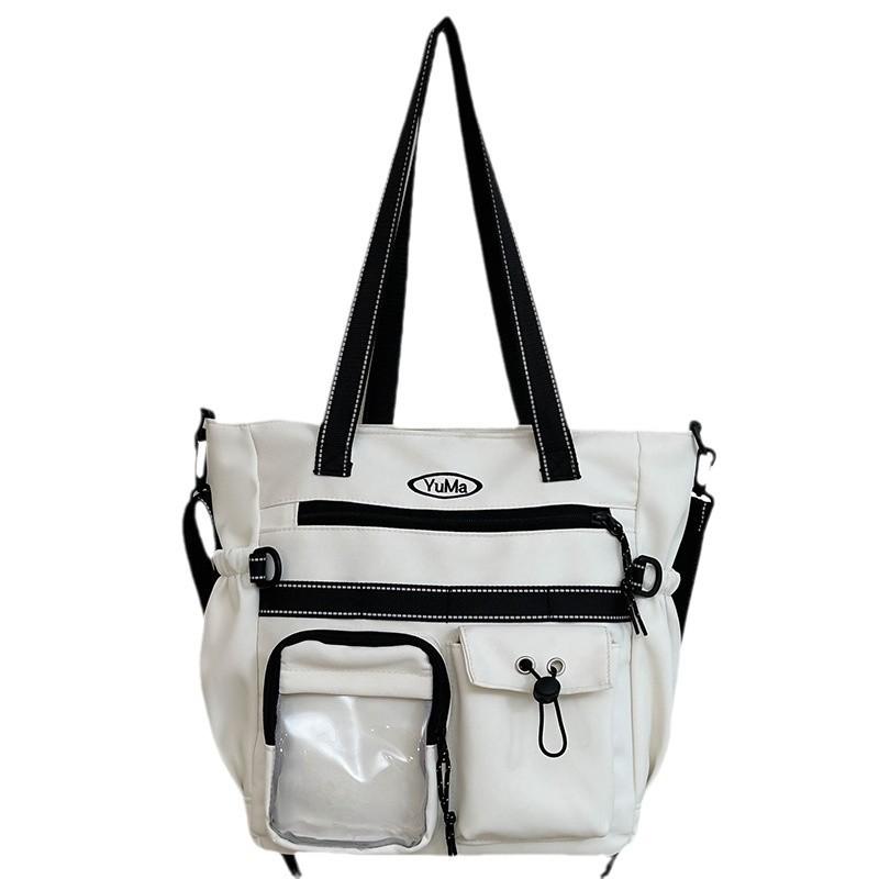 Tutorial Bag Tutorial Bag Girls Elementary School Students Junior High School Students Tote Bag Canvas One-shoulder Crossbody Bag