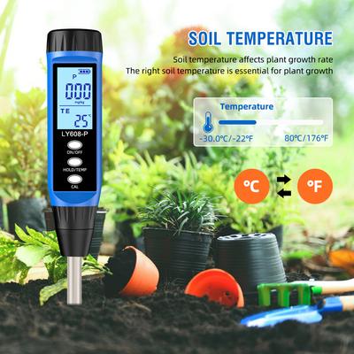 Digitales Bodenphosphormessgerät, Bodennährstofftester, Phosphortemperaturtester für Gärten und Obstgärten