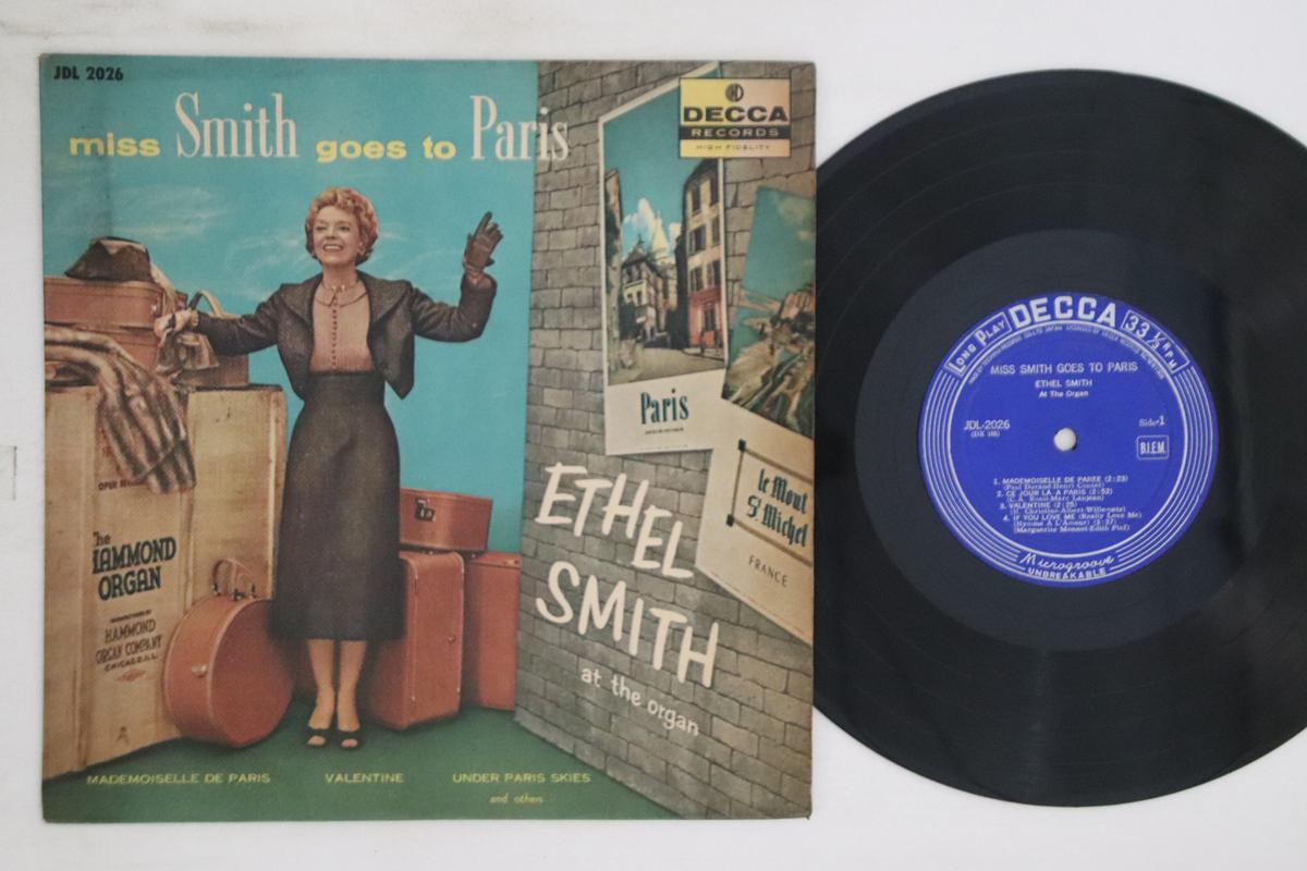 

10inch Record ETHEL SMITH - Miss Smith Goes To Paris JDL2026 DECCA Japan Jazz Used