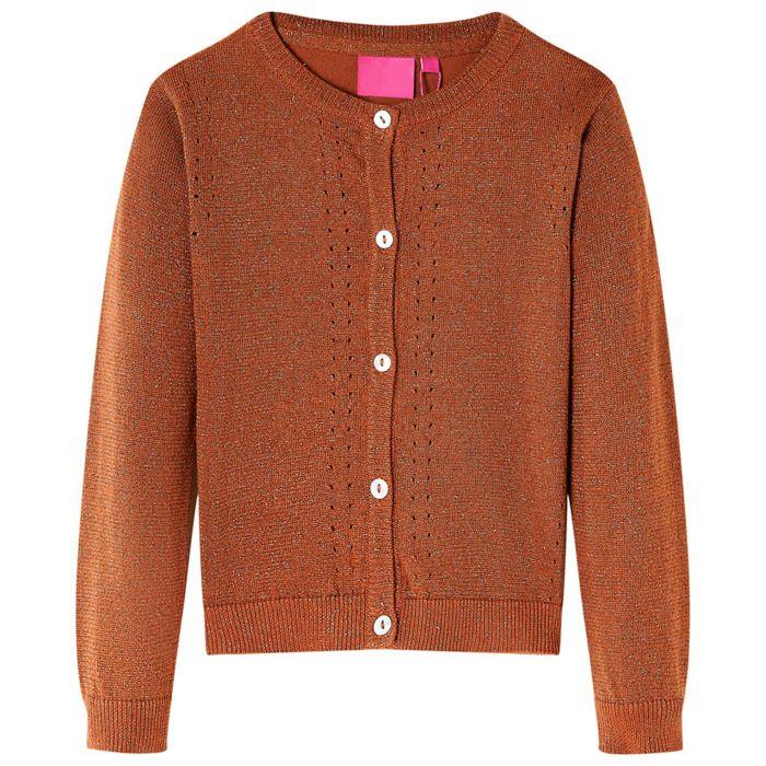 Cardigan enfant - vidaXL - Blanc neige - 100% coton - Col V - Manches longues
