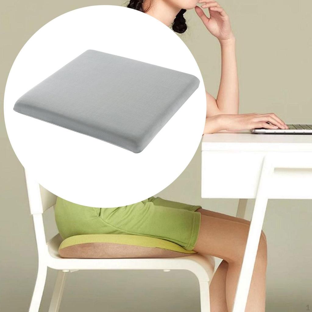 Square Chair Cushion Pad Breathable 15.75x15.75x1.77" Memory Foam Seat Non Slip Bottom