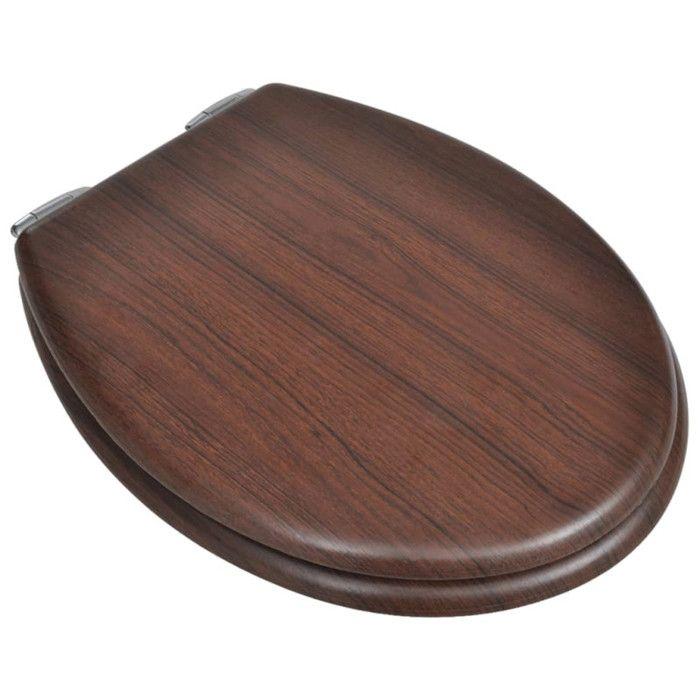 VidaXL Sièges de toilette avec couvercles 2 pcs MDF Marron