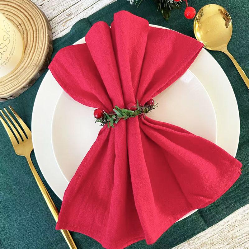 6pcs Cotton Cloth Napkins Summer Dinner Table Napkins Cloth Washable 16"×16"For Wedding Baby Bridal Shower Birthday Garden Party