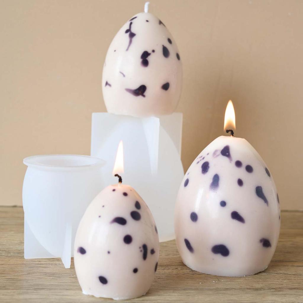 S/M/L Size Egg Silicone Candle Mold DIY 3D Simulation Egg Scented Soap UV Epxoy Resin Mould Easter Craft Gift Decor Making Tools