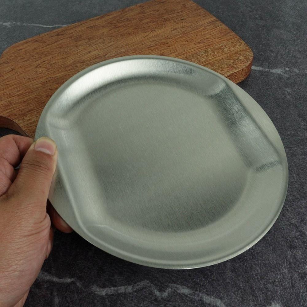 Portable Fruit Plate 304 Stainless Steel Condiment Serving Tray Dessert Plate Tableware Supplies