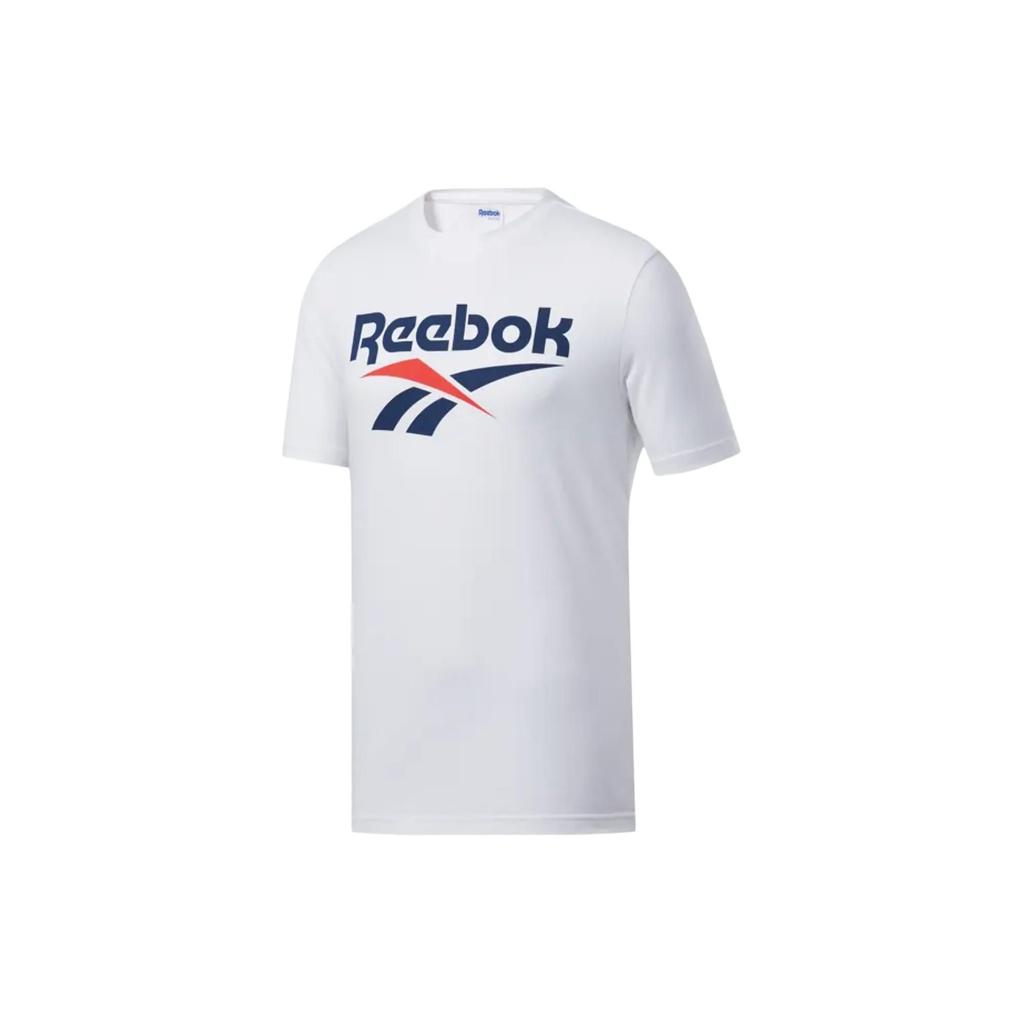Reebok CL F Vector Tee Letter Logo Print Breathable Crew Neck Short Sleeve T-Shirt Unisex Tops White FK2655