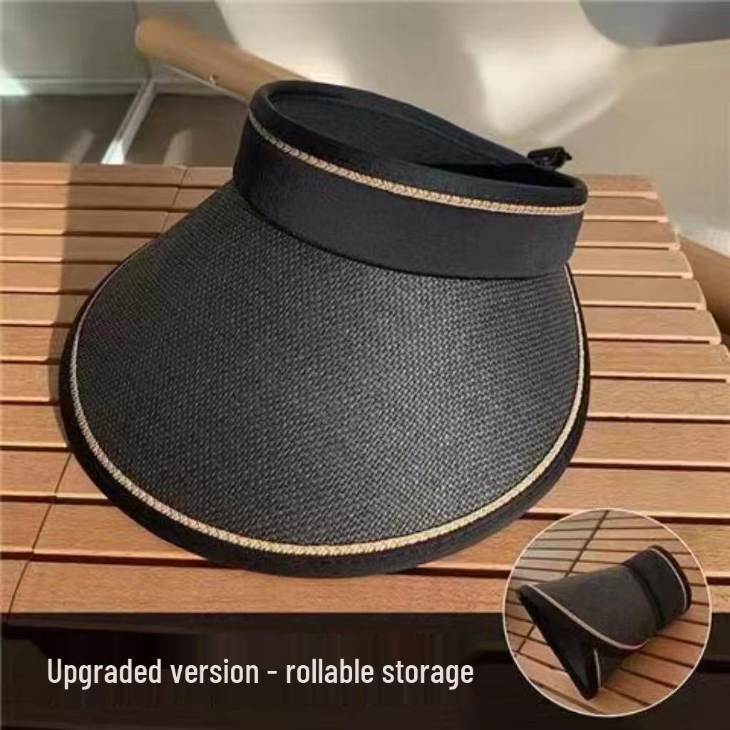 Ultraviolet Protection Wide Brim Sun Visor Hat for Summer Beach and Travel.