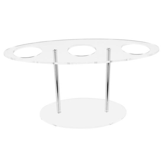 Ice Cream Cone Holder 3 Cone Holes Transparent Cream with Display Stand Waffle